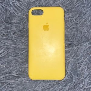 Yellow silicone phone case for iPhone 8
